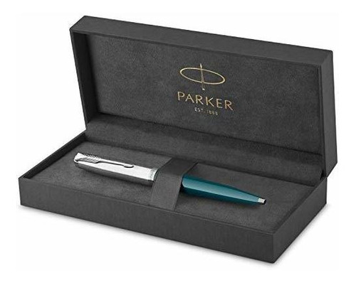 Bolígrafo - Parker 51 Ballpoint Pen | Teal Blue Barrel With 