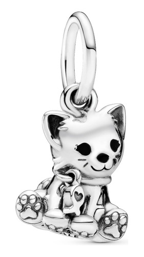 Dije Charm Pandora Original Gato Mascota Plata S925