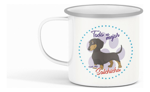 Taza Enlozada Salchicha - Encanto Dachshund.