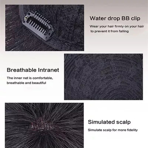 Ci Simulación Peluca Negra Cabello Corto Para Hombres C