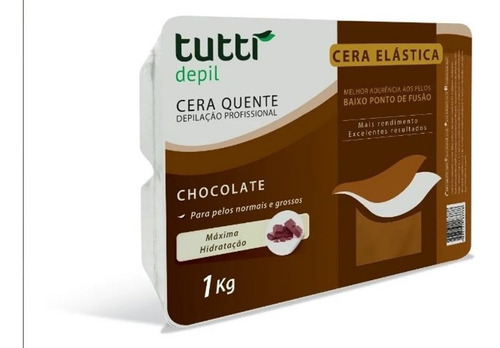 Cera Quente Elástica Chocolate 1kg Tutti Depil