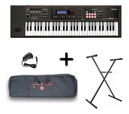 Combo Sintetizador Roland Xps 30 Negro 5 Octavas + Funda Pie