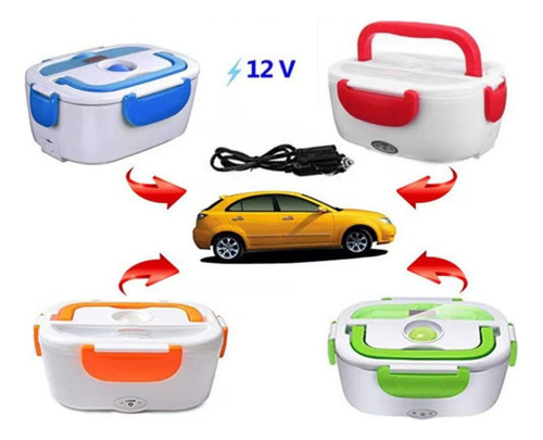 Lonchera Vianda Electrica 12v Auto Acero Inox Termética Segun Stock