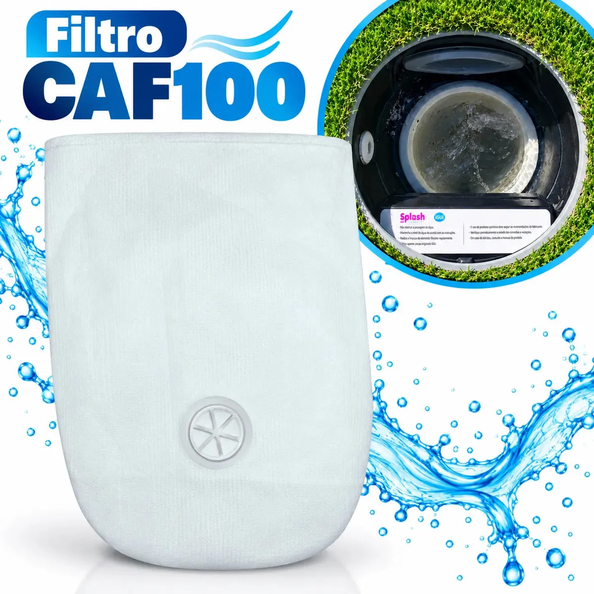 Filtro Caf 100 1 Un Sem Aro Para Piscina - Igui