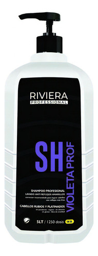  Shampoo Matizador Violeta Para Rubios Riviera Sin Sal 5l