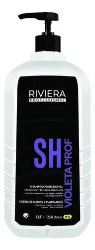 Shampoo Matizador Violeta Para Rubios Riviera Sin Sal 5l