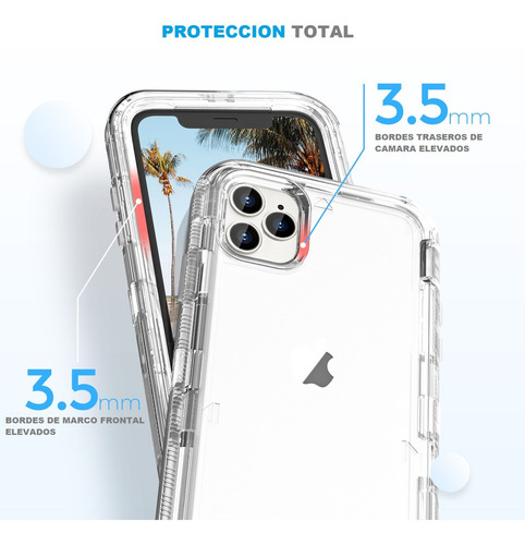 Funda Protectora Resistente 360 Transparente A Prueba De Golpes Tres En Uno For iPhone 13 Pro Max iPhone 13 Pro iPhone 13/14 iPhone 13 Mini