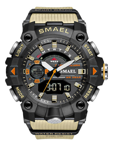 Reloj Smael Deportivo, Tipo Militar, Impermeable, Led Digi..