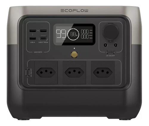Gerador/acumulador Ecoflow River 2 Pro 127v Br - 768wh