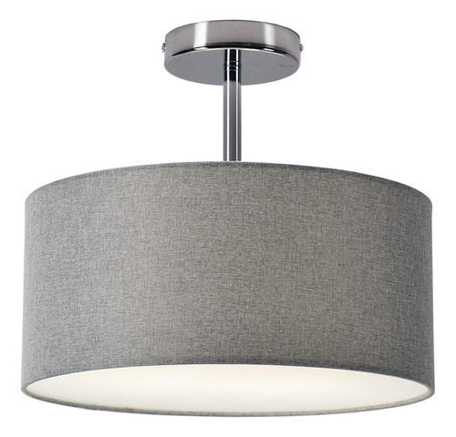 Lampara Techo Moderna 13  Clasica Colgante Tambor 2 Luz Gris