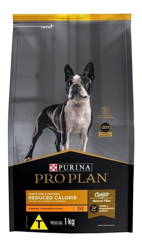 Alimento Pro Plan OptiFit Reduced Calorie para perro adulto de raza pequeña sabor pollo y arroz en bolsa de 1kg