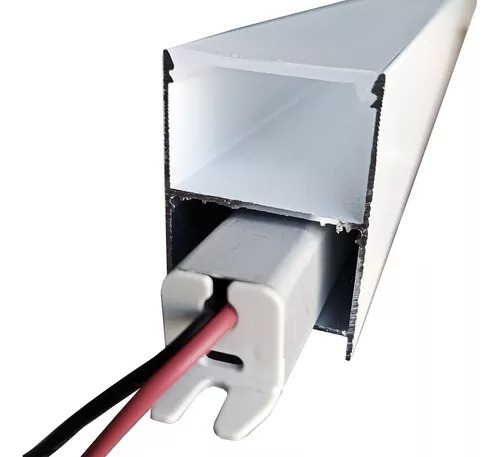 Kit Perfil Led Sobrepor 3 Metros 35x50 Mm C Fita 240 + Fonte Luz Branco Branco Quente