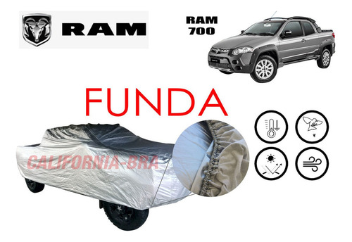 Funda Gruesa Broche Eua Dodge Ram700 Doble Cab 2016-2017