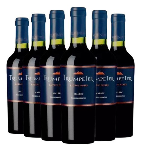 Vino Tinto Trumpeter Malbec 375ml Rutini Wines - Pack X6