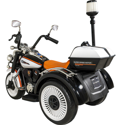Motocicleta Montable Chopper 12v Niños Policia Bluetooth Usb