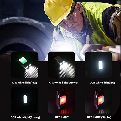 Llavero Mini Led De Bolsillo Con Doble Lámpara, Recargable P
