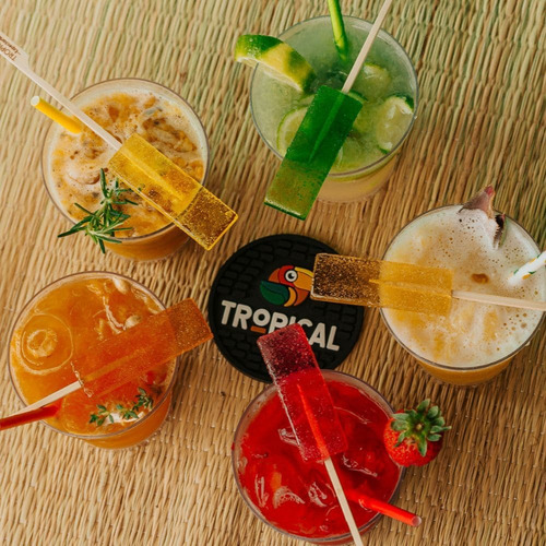 30 Pirulitos De Cristal Para Caipirinha - Kit Com 5 Sabores