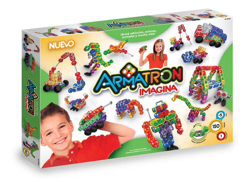 Imagen 4 de 8 de Rasti Set Armatron + Mix Auto Y Camión 350 Piezas C