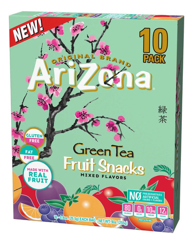 Arizona Green Tea Fruit Snacks Mixed Flavors 255g Americano