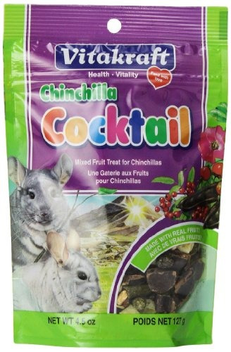 Vitakraft Chinchilla Cocktail Mixed Fruit Treat, Bolsa De 4,