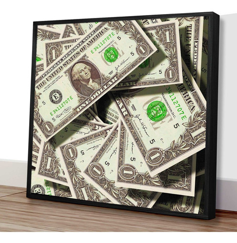 Imagem 3 de 4 de Quadro Canvas Premium 40x40 - Dolares