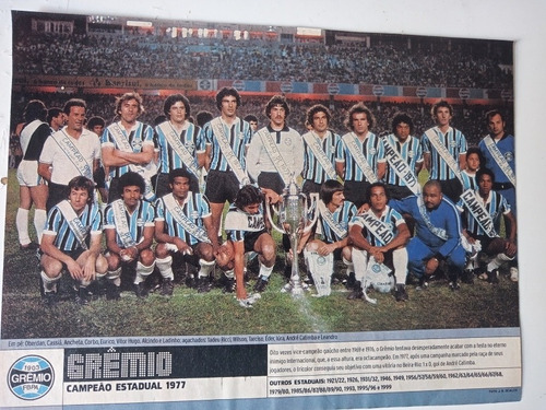 Poster Do Gremio Campeao Gaucho 1977