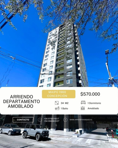 Arriendo Departamento Amoblado Maipu 1960