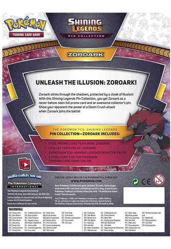 Jcc Pokémon: Caja De Cartas Coleccionables De Zoroark De Ley
