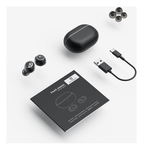 Auriculares Soundpeats, Negro/recargable/bluetooth