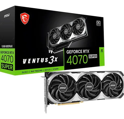 comprar Placa De Vídeo Msi Geforce Rtx 4070 Super Ventus 3x Oc 12gb