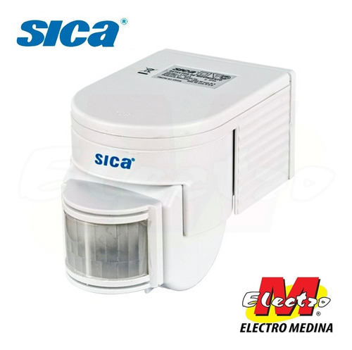 Detector De Movimiento Blanco 180º 1200w Sica Electro Medina
