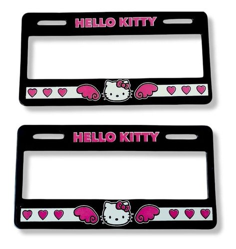 Porta Placas Hello Kitty Universal Auto Camioneta Par Kit 2