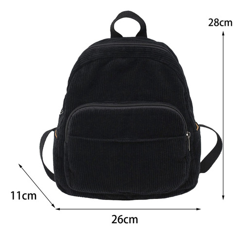 Mochila De Moda Para Niñas Adolescentes, Mochila De Negro