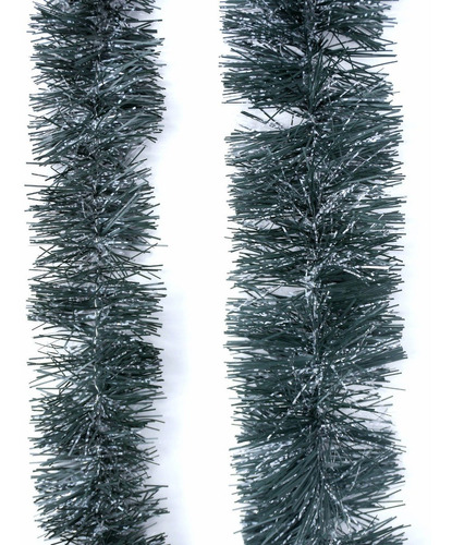 Guirnalda Navidad Verde Pino Nieve 10cm X 2m - 5 Tiras #300