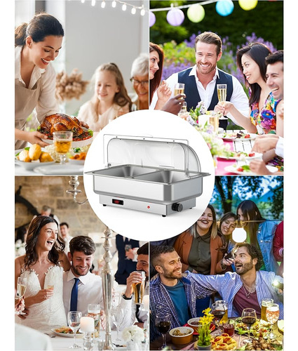 Buffet Eléctrico Kybolt 2x4.5qt Con Control De Temperatura