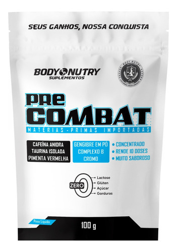 Pré Combat 100g Pré Treino Body Nutry Muito Saboroso Top! Sabor Maçã verde