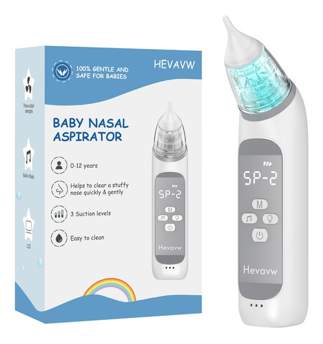 Hevavw Aspirador Nasal Electrico Para Bebe, Chupador De Nari