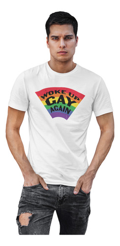 Playera Woke Up Pride Lgbtt Arcoiris Colores Orgullo Marcha