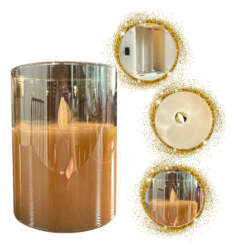Set 2 Velas Led Llama Electrónica Decoración Interiores 10cm