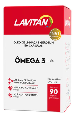 Suplemento Em Cápsulas Cimed Lavitan Omega 3/6/9 Vitaminas Em Caixa De 90g