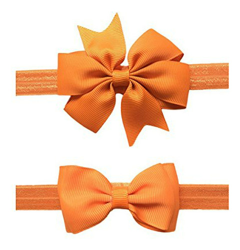 Diadema Naranja Para Bebé Con Flor, Lazo Para El Cabello, Ac