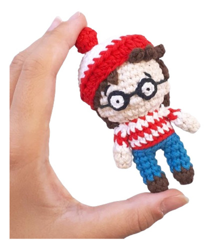 Muñeco Donde Está Wally Amigurumi Tejido - Pipelino