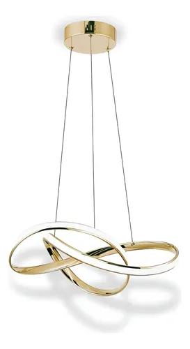 Lustre Pendente Led 40w Moderno 3 Em 1 Dourado LP-02D