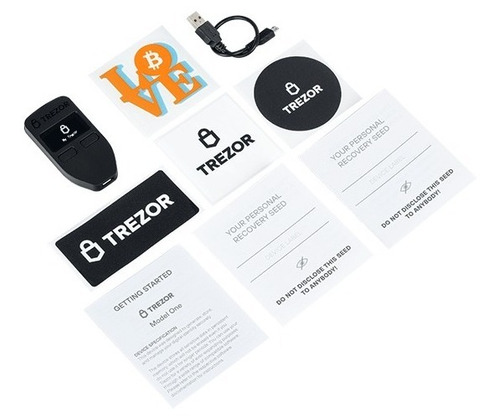 Trezor One Hardware Wallet Billetera Compatible Seed Ledger