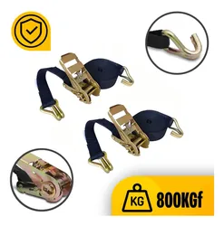Comprar Kit 2 Jogos Cinta Catraca De Amarração Carga 800kg Cor Preto no Mercado Livre