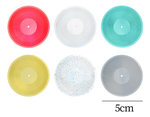 2 X 6x 1:6 Mini Discos Modelo Mini Discos De Vinilo Claro