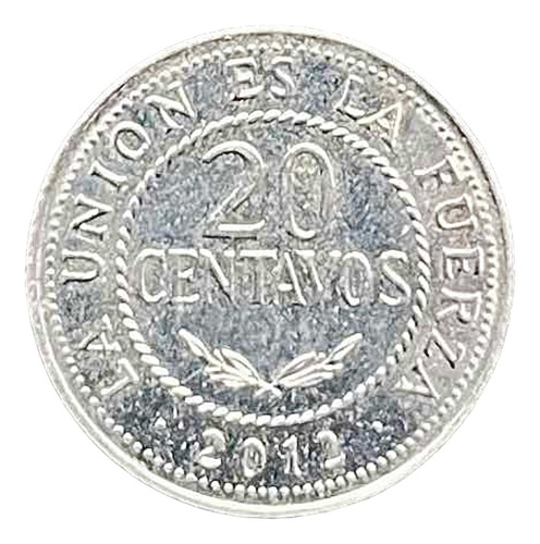 Bolivia Plurinacional - 20 Centavos - Año 2012 - Km #215