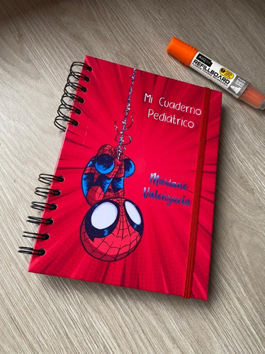 Cuaderno Pediátrico Spiderman Personalizado