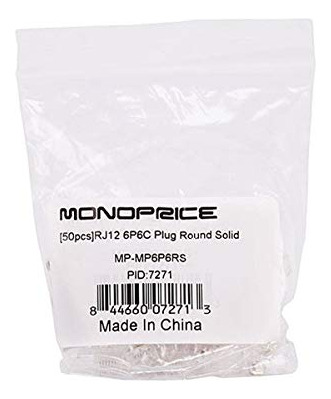 Pack De 50 Conectores Rj12 6p6c Para Cablen Red Monoprice