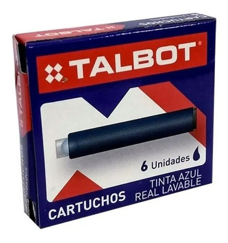 Cartucho Talbot Tinta Liquida P Pluma/roller Lavable Caja X6